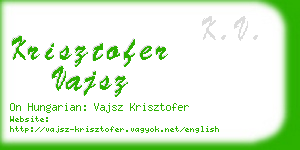 krisztofer vajsz business card